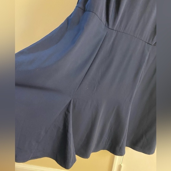 ModCloth Keyhole Navy Midi Dress Long Sleeve Size 22 NWT - Picture 7 of 13